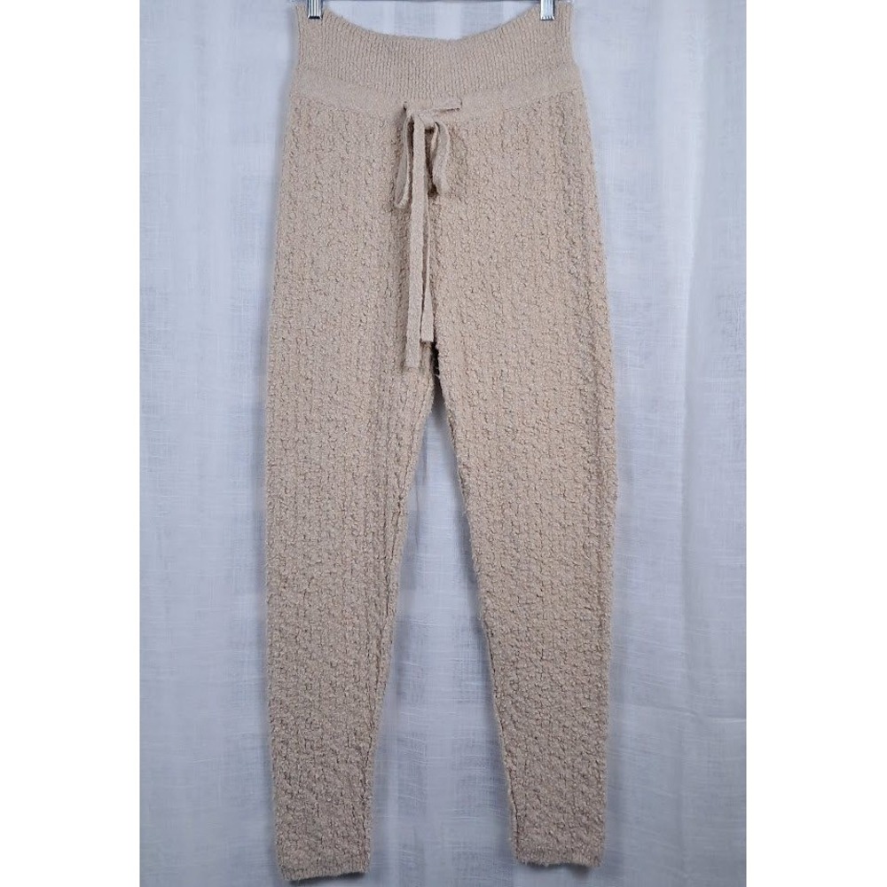 Intimately Free People M Oatmeal Beige Popcorn Knit Drawstring Jogger Pants